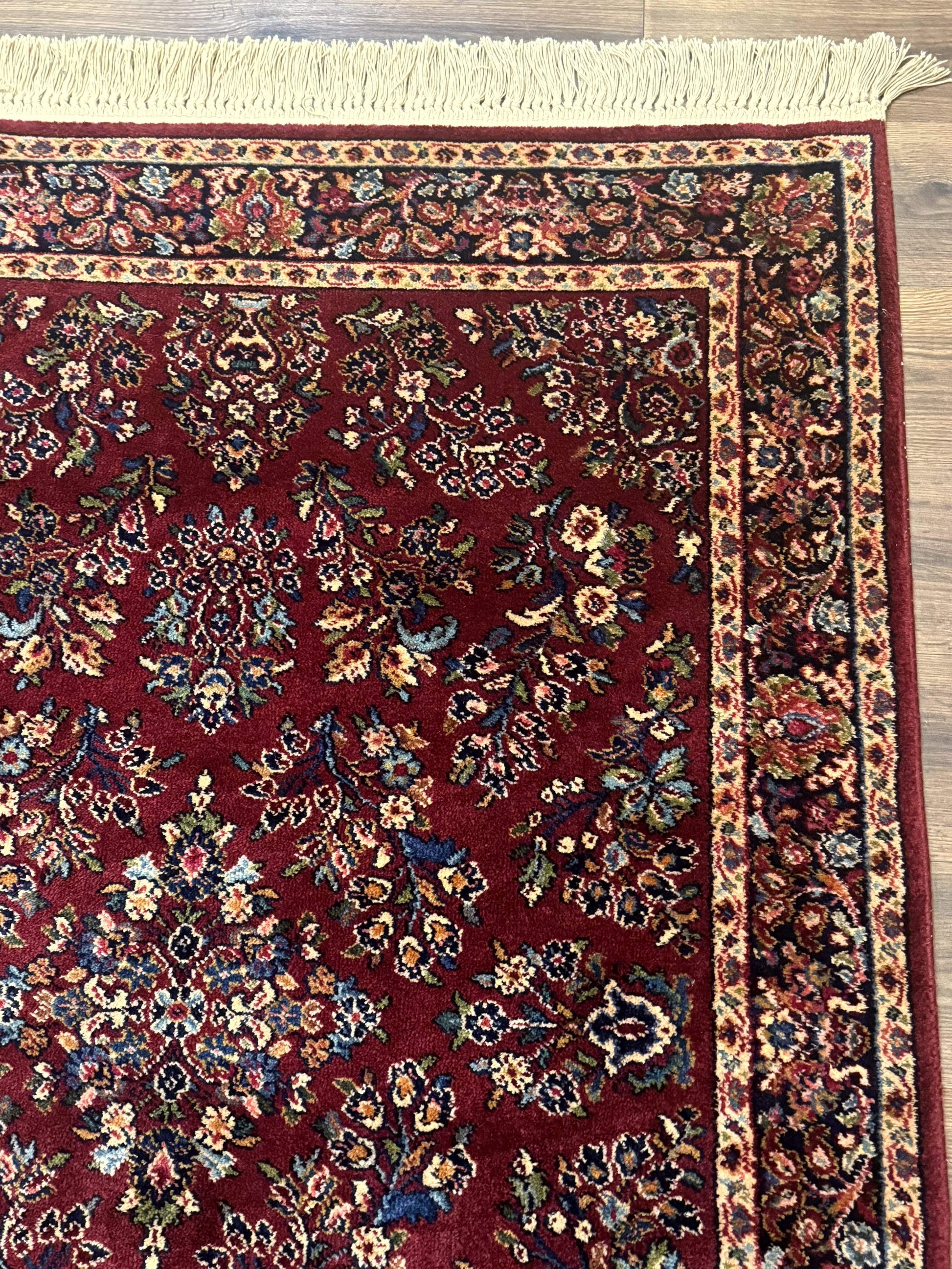 4x6 Karastan Rug Red Sarouk #785, Wool Pile Original 700 Series, Vintage Discontinued - Nuvé