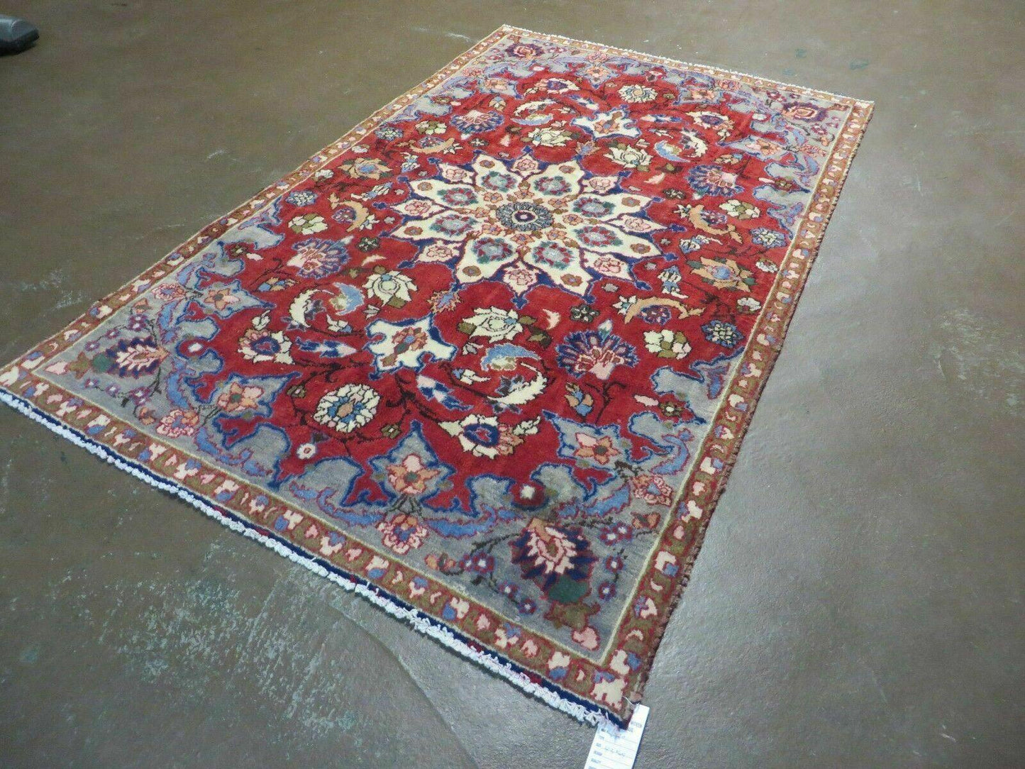 4' X 6' Antique Handmade India Floral Oriental Wool Rug Vegetable Dyes #120 - Nuvé