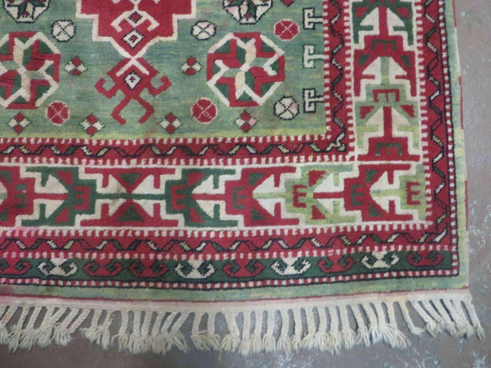 4' X 6' Vintage Handmade Turkish Kazak Design Wool Rug Carpet Nice - Nuvé