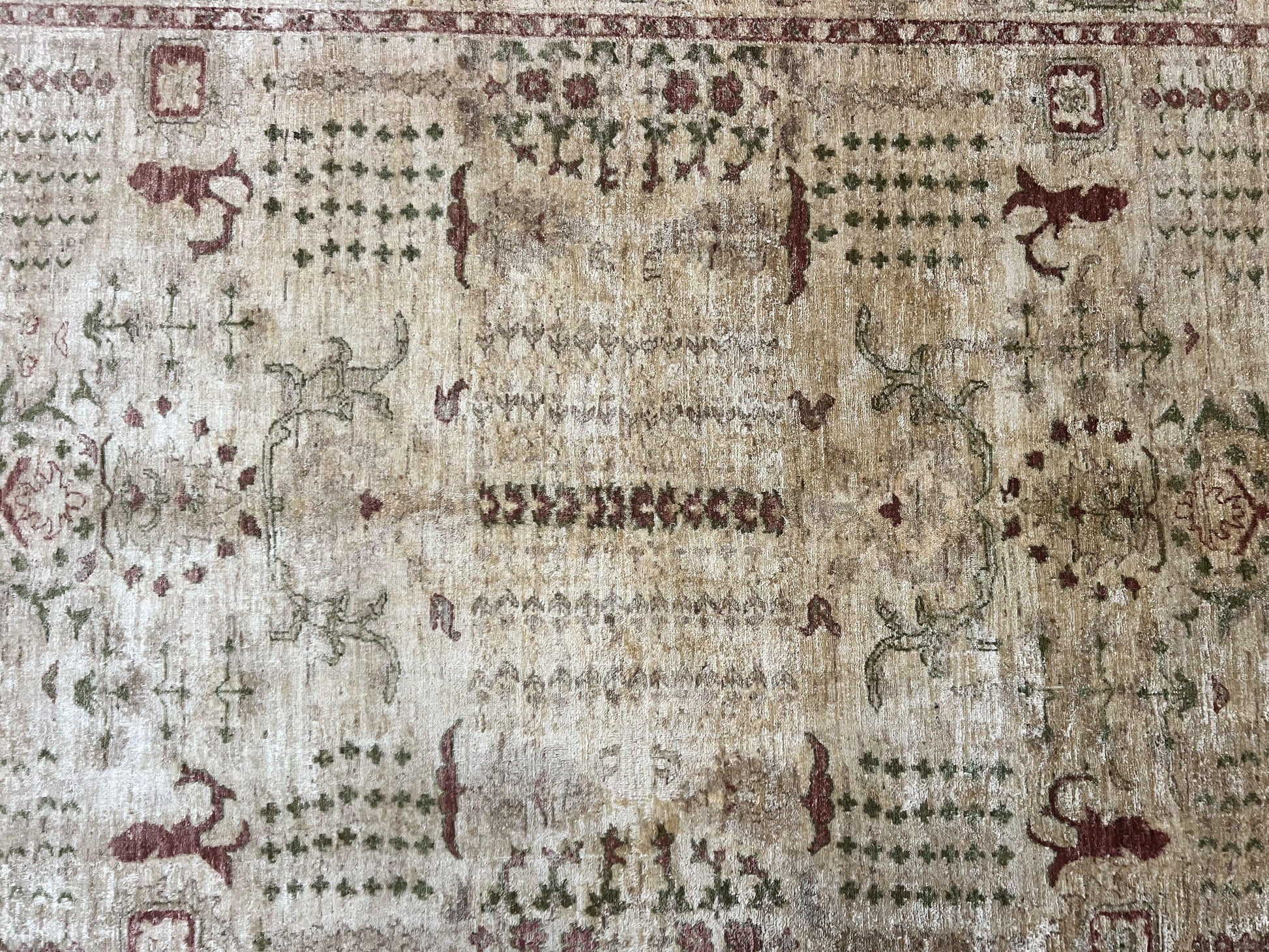 Pakistani Oushak Rug 6 x 9.6, Handmade Wool Peshawar Carpet, Farmhouse Rug - Nuvé