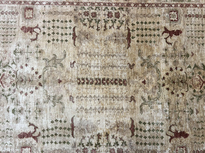 Pakistani Oushak Rug 6 x 9.6, Handmade Wool Peshawar Carpet, Farmhouse Rug - Nuvé
