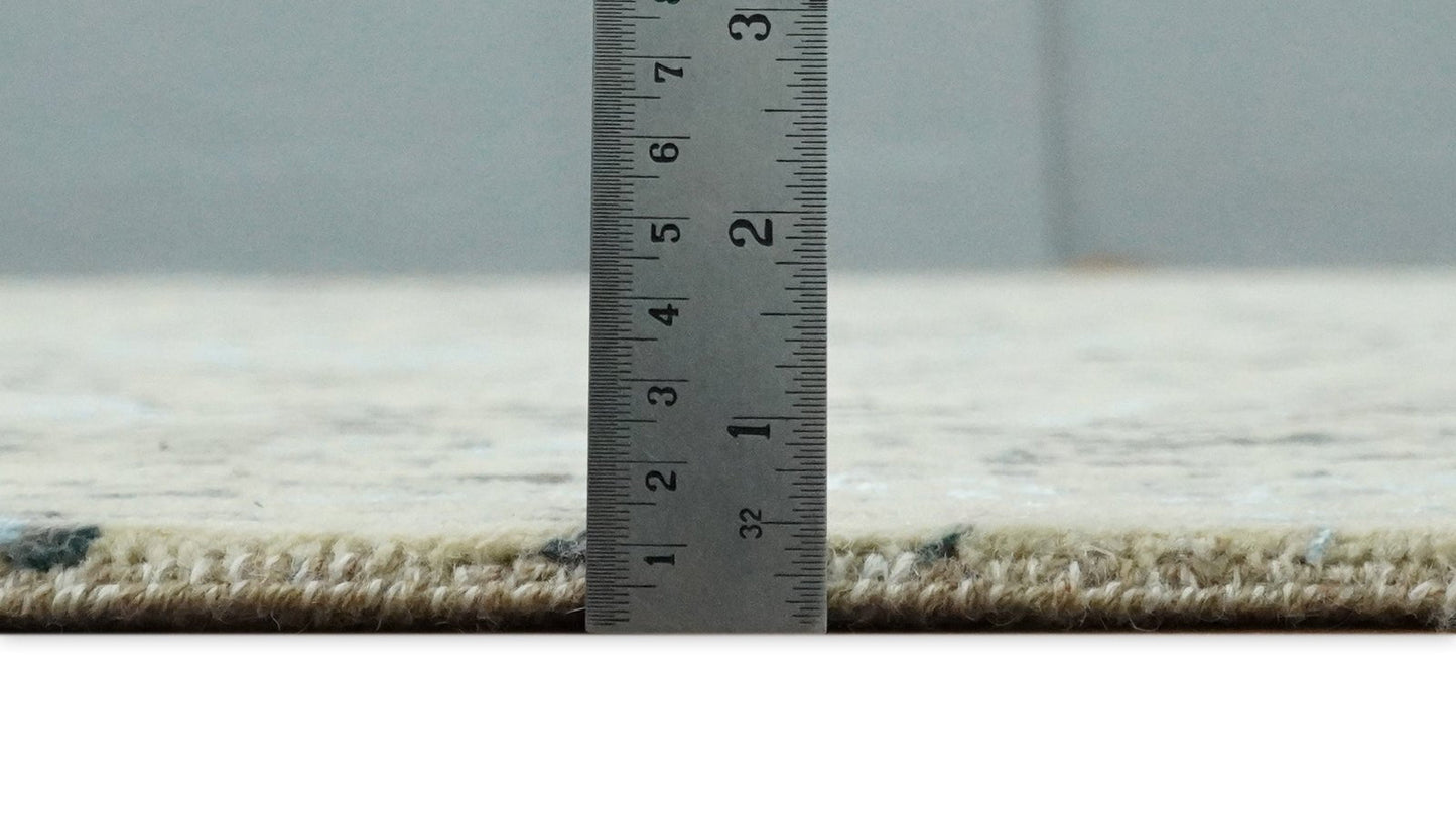 6x9 Fine Hand Knotted Beige and Rust Traditional Vintage Persian Style Antique Wool and Silk Rug | AGR2 - Nuvé