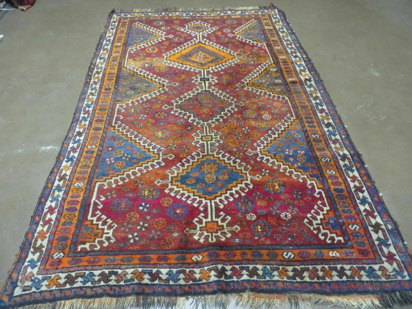 4' X 7' Antique Handmade Tribal Turkish Wool Rug Nice - Nuvé