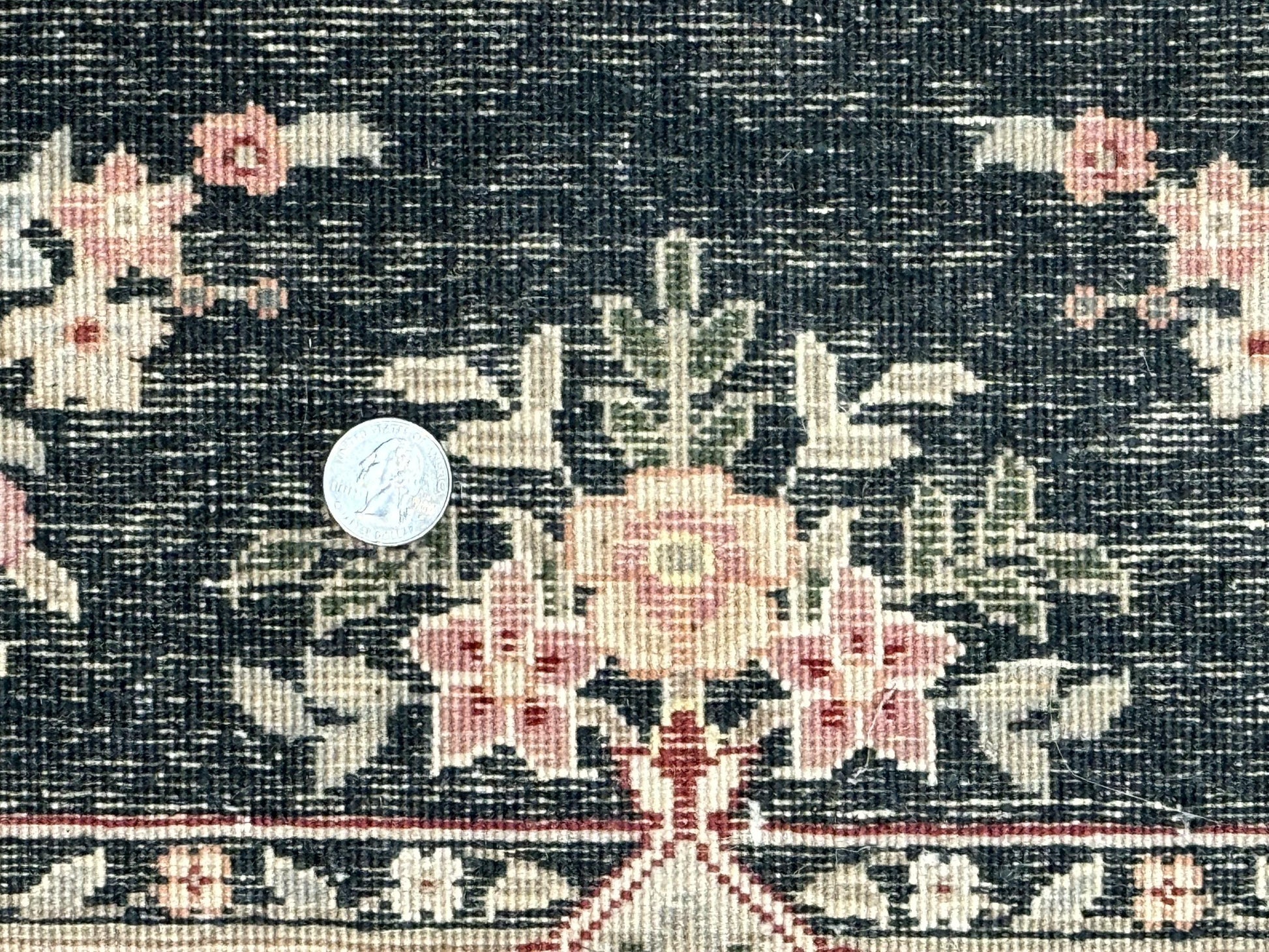Long Pak Persian Runner Rug 2.7 x 21, Floral Allover, Dark Green and Beige, Handmade Wool Runner Rug, 21ft Runner for Hallway - Nuvé