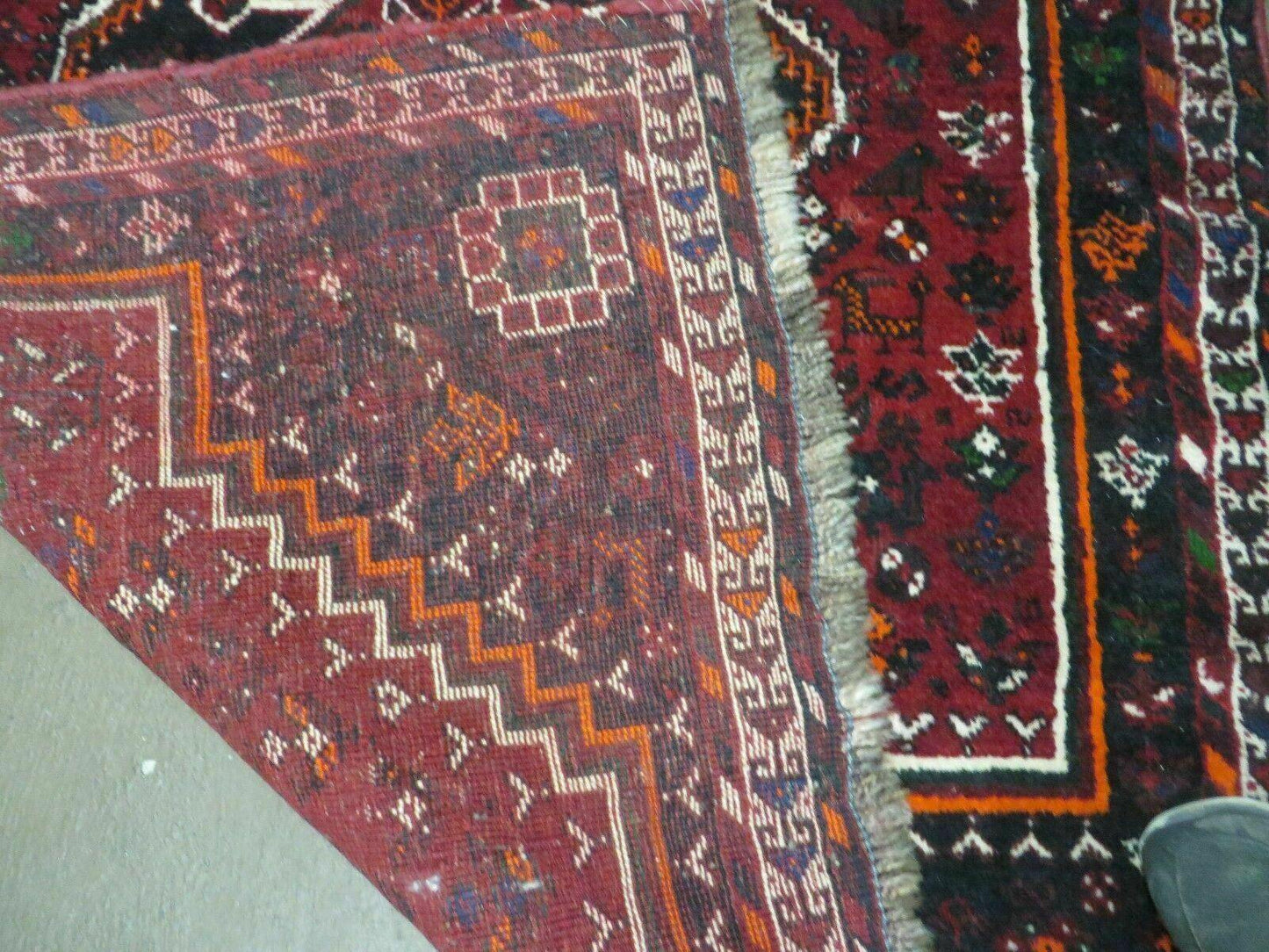 4' X 6' Antique Handmade Turkish Wool Veg Dyes Rug Organic Red Nice M10 - Nuvé