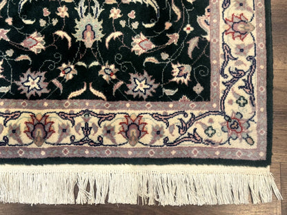 Pak Persian Runner Rug 2.6 x 10, Dark Green and Beige, Floral Allover - Nuvé