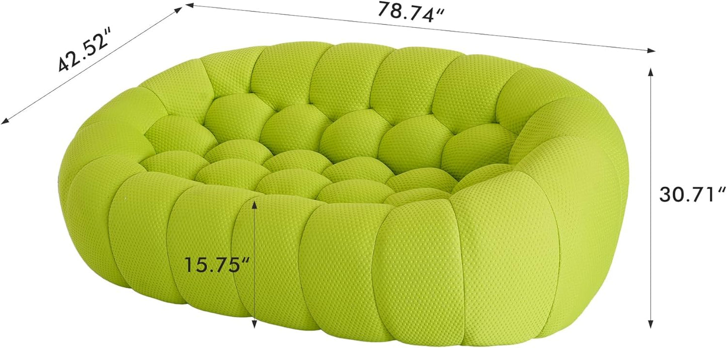Nuvé® Mitsu Modular Bouclé Cloud Sofa - Lime Green - 2 Seater Sofa - Nuvé