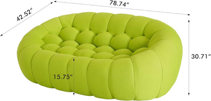 Nuvé® Mitsu Modular Bouclé Cloud Sofa - Lime Green - 2 Seater Sofa - Nuvé