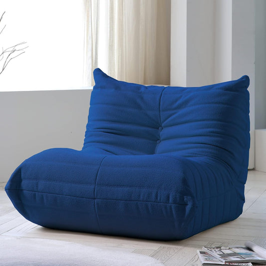 Muku Bouclé Chair - Blue - Single Seater - Nuvé