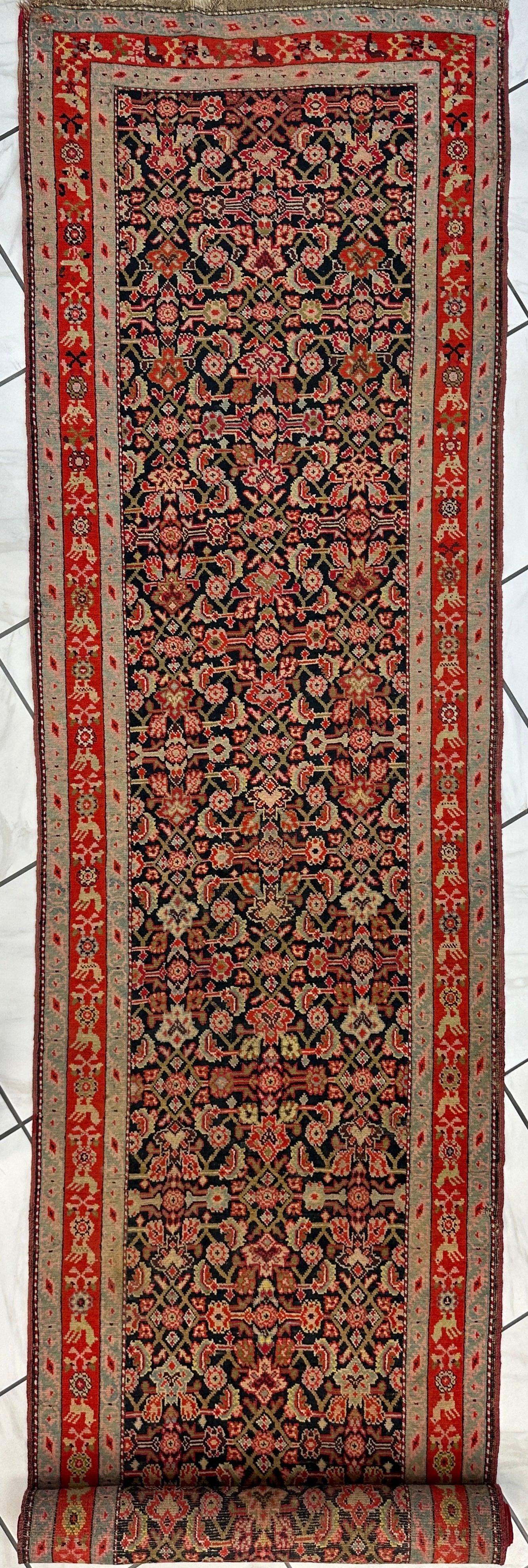 3’4” x 17’ Karabkah Antique Caucasian Wool on Wool Runner - Nuvé