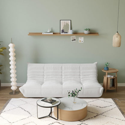 Muku Bouclé Chair - White - 3 Seater - Nuvé