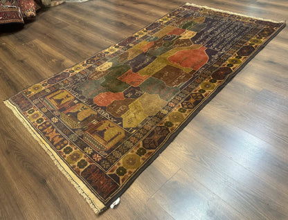 Afghan Rug 4x7, Map of Afghanistan, Tribal Rug, Balouch Rug, New - Nuvé