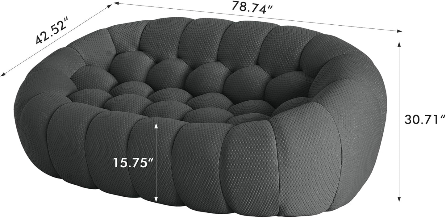 Nuvé® Mitsu Modular Bouclé Cloud Sofa - Dark Grey - 2 Seater Sofa - Nuvé