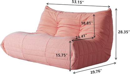 Muku Bouclé Chair - Pink - 2 Seater - Nuvé