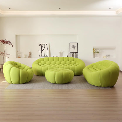 Nuvé® Mitsu Modular Bouclé Cloud Sofa - Lime Green - 1 + 2 + 3 Seater and Ottoman - Nuvé