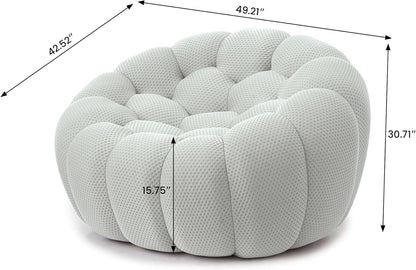 Nuvé® Mitsu Modular Bouclé Cloud Sofa - Light Grey - Single Seater - Nuvé