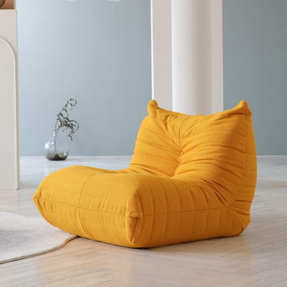 Muku Bouclé Chair - Yellow - Single Seater - Nuvé