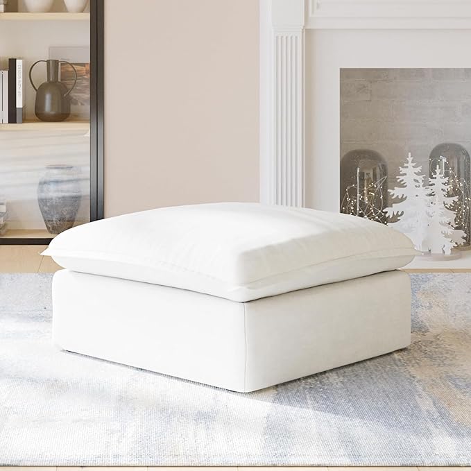 Sabi Modular Boucle Cloud Sofa - Beige - Single Ottoman - Nuvé