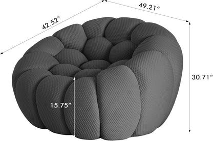 Nuvé® Mitsu Modular Bouclé Cloud Sofa - Dark Grey - Single Seater - Nuvé