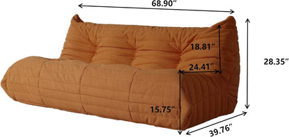 Muku Bouclé Chair - Light Brown - 3 Seater - Nuvé