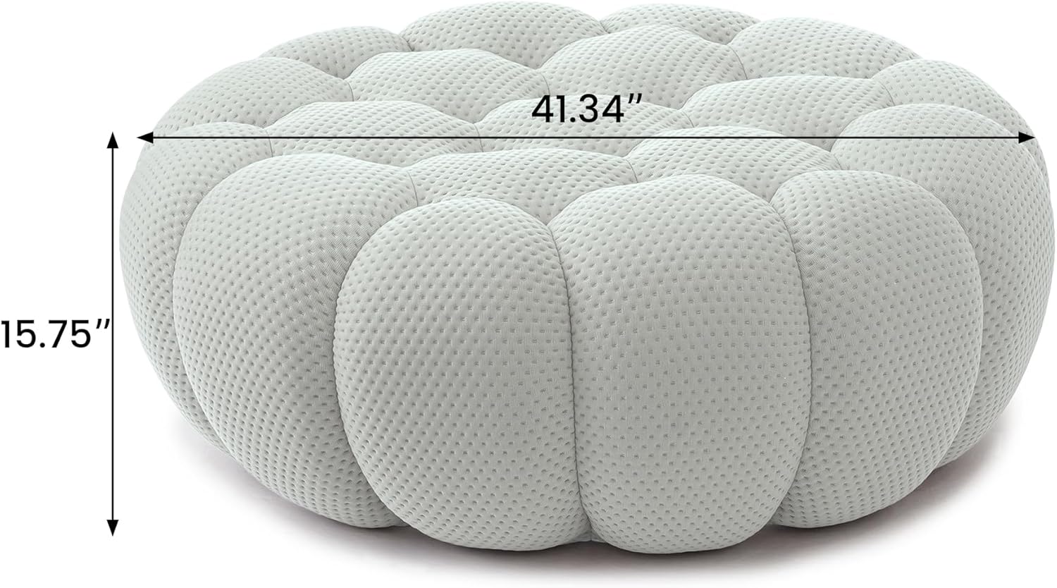 Nuvé® Mitsu Modular Bouclé Cloud Sofa - Light Grey - Ottoman - Nuvé