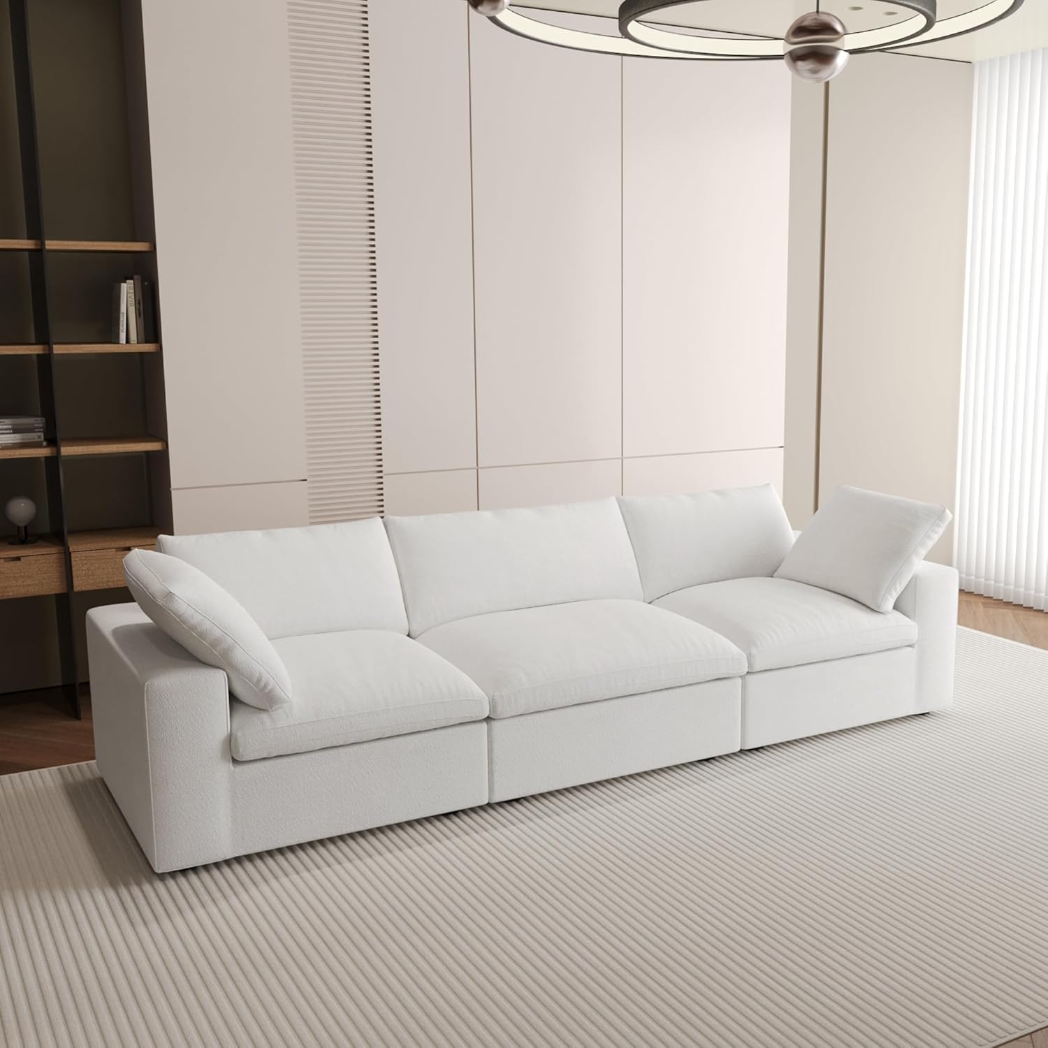 Nuvé® Solace Modular Bouclé Cloud Sofa - Snow White - 3-Seater Sofa - Nuvé