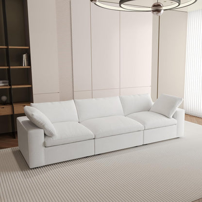 Nuvé® Solace Modular Bouclé Cloud Sofa - Snow White - 3-Seater Sofa - Nuvé