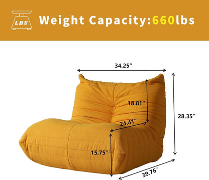 Muku Bouclé Chair - Yellow - Single Seater - Nuvé
