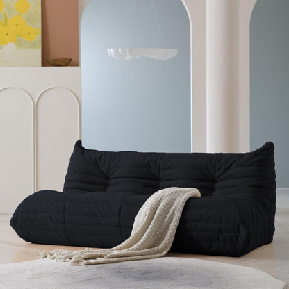 Muku Bouclé Chair - Black - 3 Seater - Nuvé