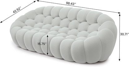 Nuvé® Mitsu Modular Bouclé Cloud Sofa - Light Grey - 3-Seater Sofa - Nuvé