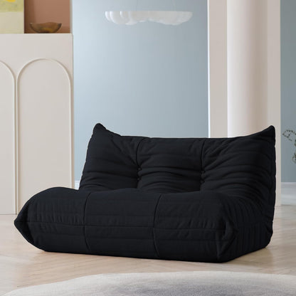 Muku Bouclé Chair - Black - 2 Seater - Nuvé