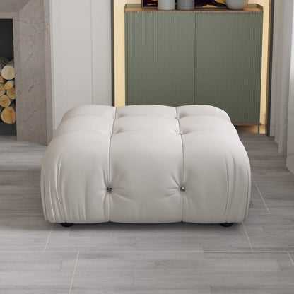 Nuvé® Takumi Velvet Modular Bouclé Cloud Sofa - Beige - Ottoman - Nuvé