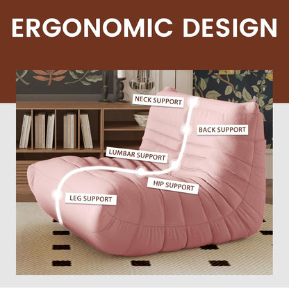Muku Bouclé Chair - Pink - Single Seater - Nuvé