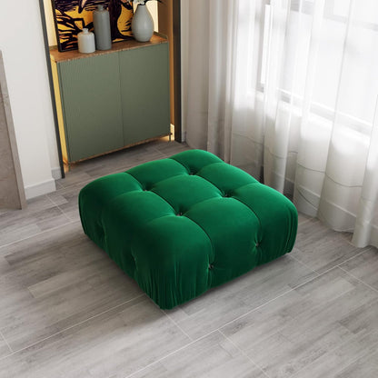 Nuvé® Takumi Velvet Modular Bouclé Cloud Sofa - Green - Ottoman - Nuvé