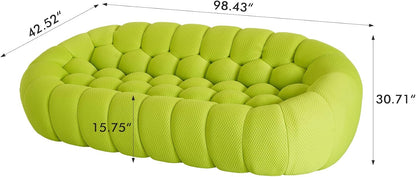 Nuvé® Mitsu Modular Bouclé Cloud Sofa - Lime Green - 3-Seater Sofa - Nuvé