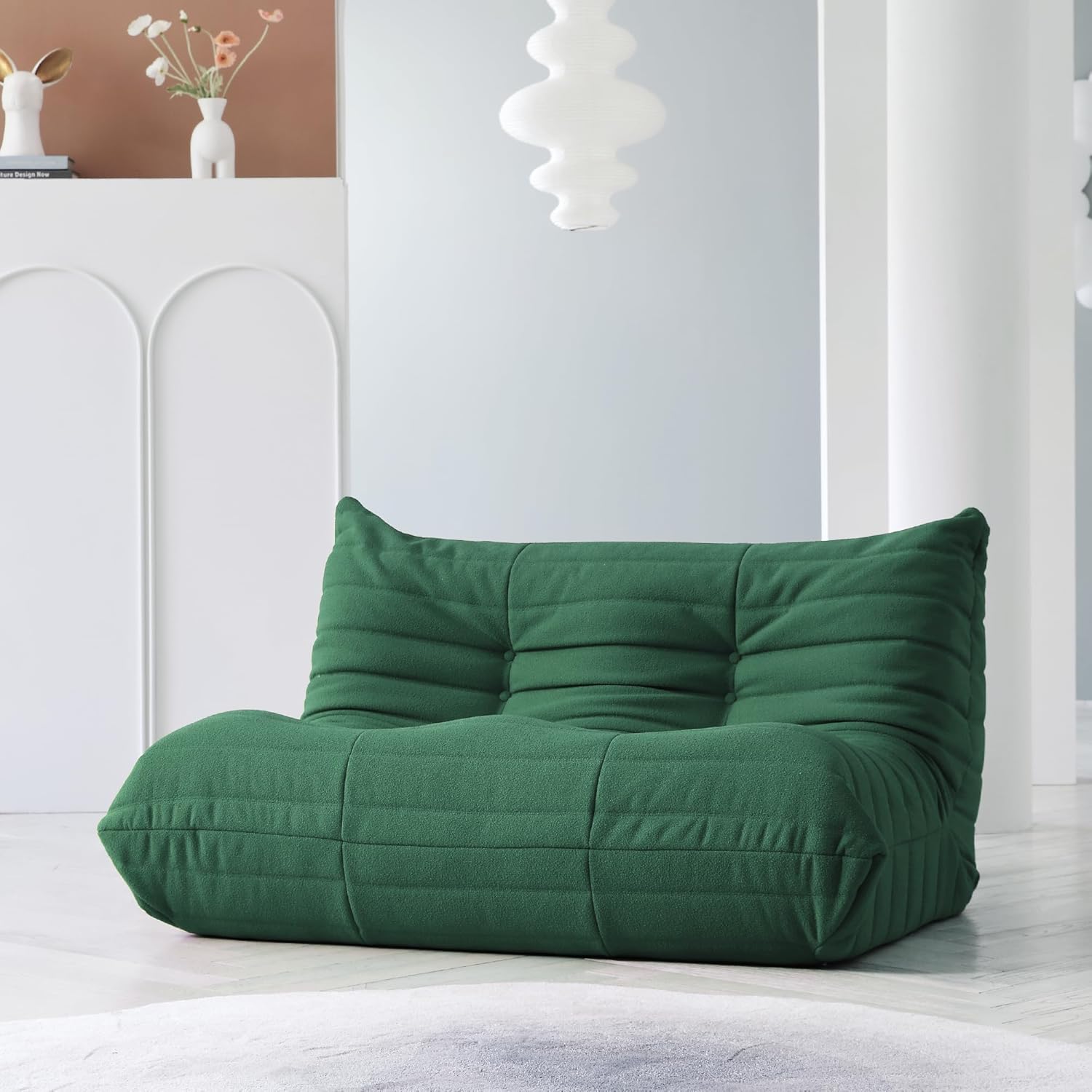 Muku Bouclé Chair - Green - 2 Seater - Nuvé