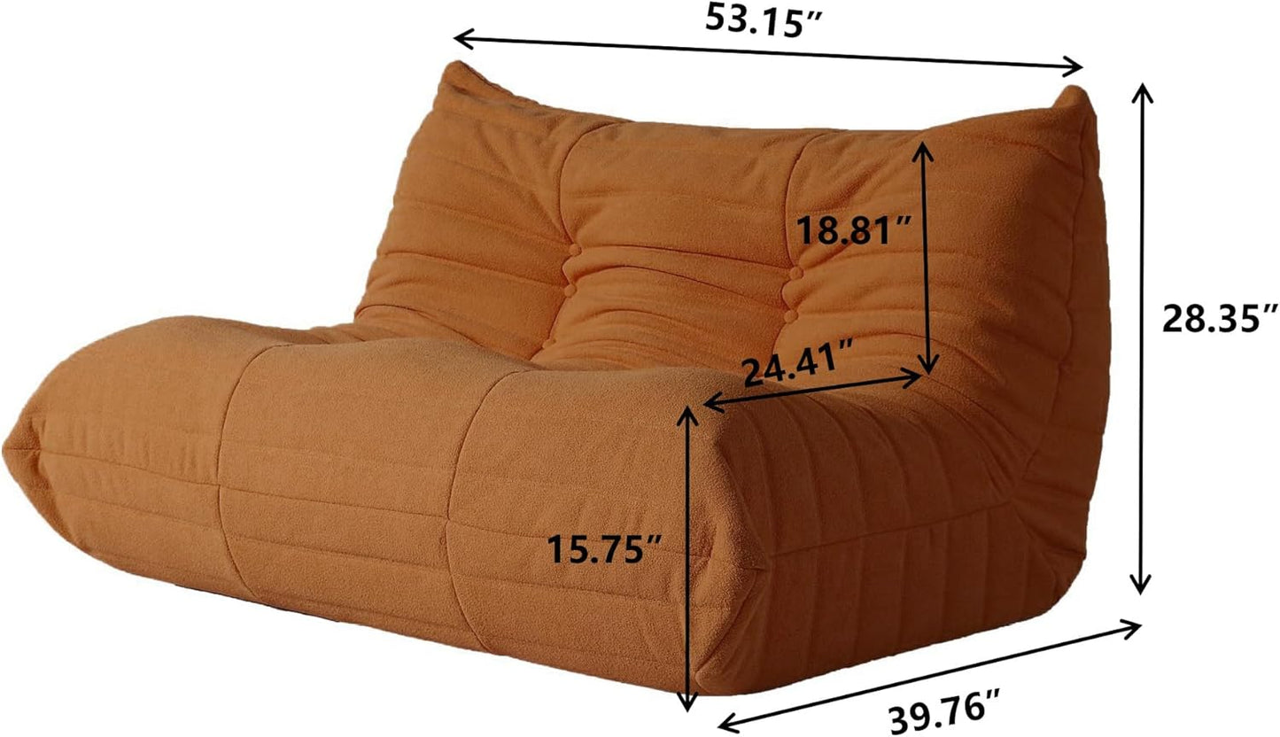 Muku Bouclé Chair - Light Brown - 2 Seater - Nuvé