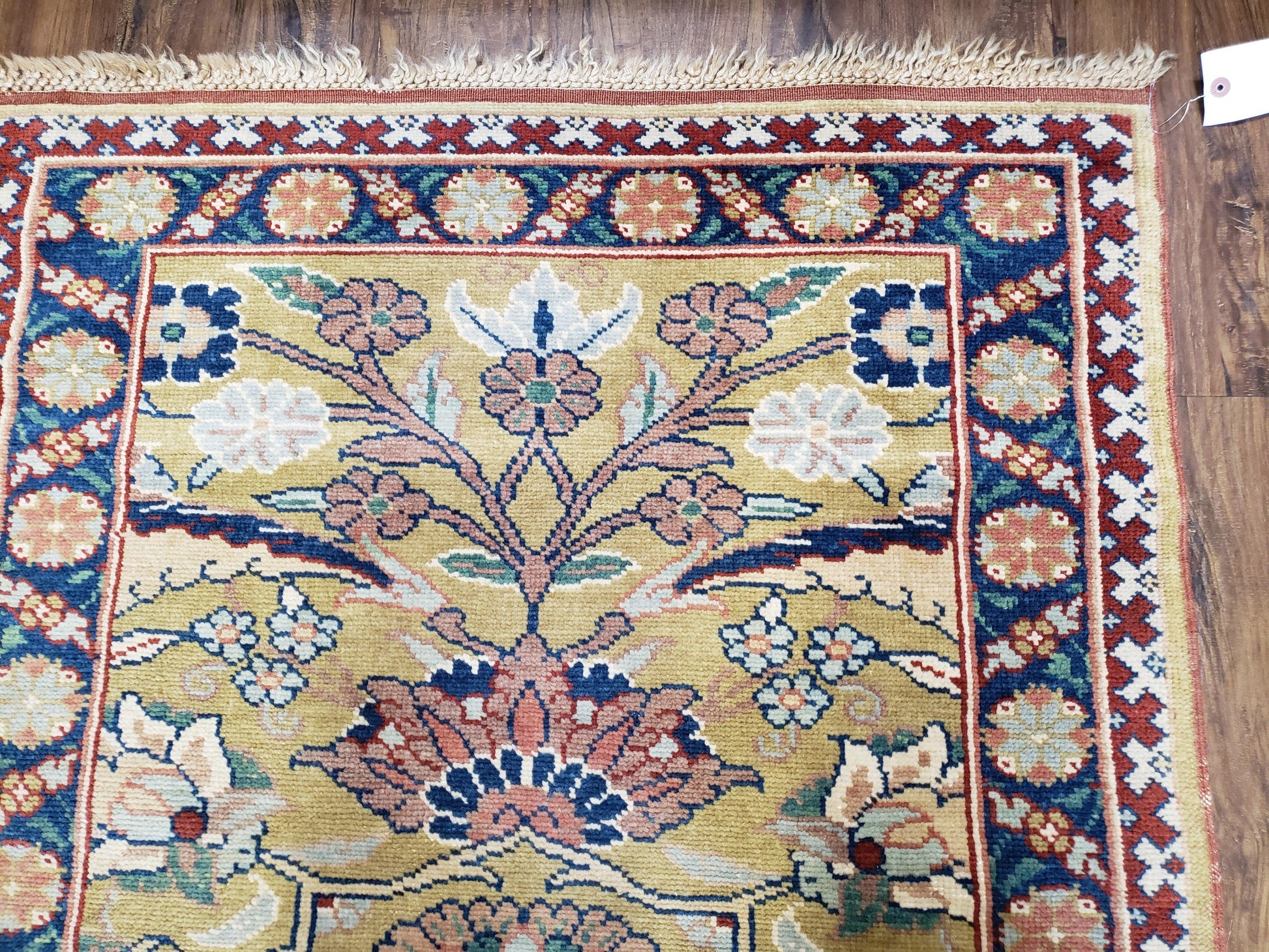 Hallway Runner Rug, Kitchen Runner, Sultanabad Hand Knotted Rug, Farmhouse Rug, 1950s Rug, Mahal Rug, Turkish Rug, Long Runner, Yellow - Nuvé
