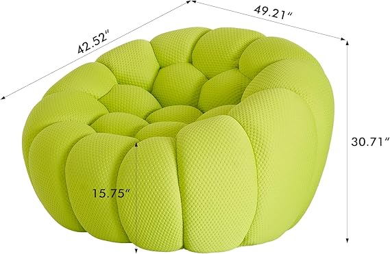 Nuvé® Mitsu Modular Bouclé Cloud Sofa - Lime Green - Single Seater - Nuvé
