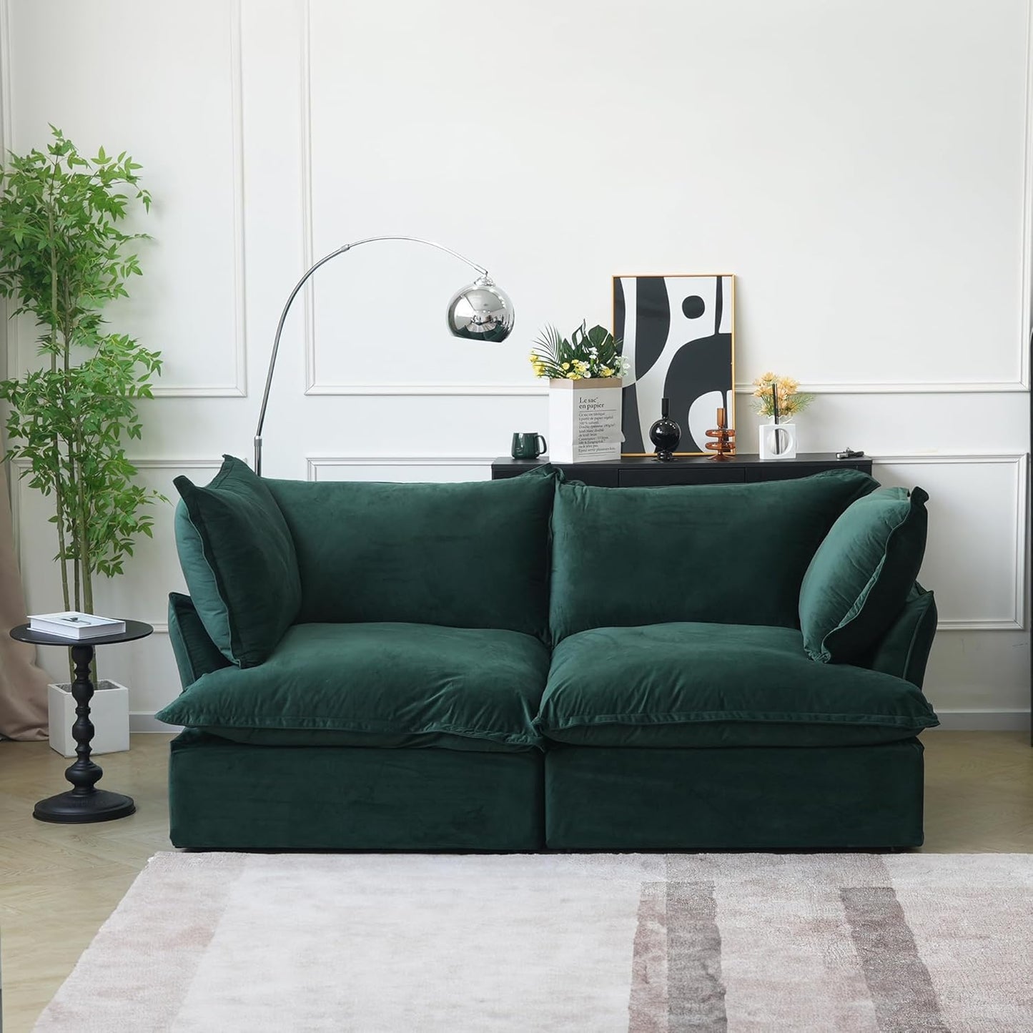 Sabi Modular Boucle Cloud Sofa - Green - 2-Seater Sofa - Nuvé