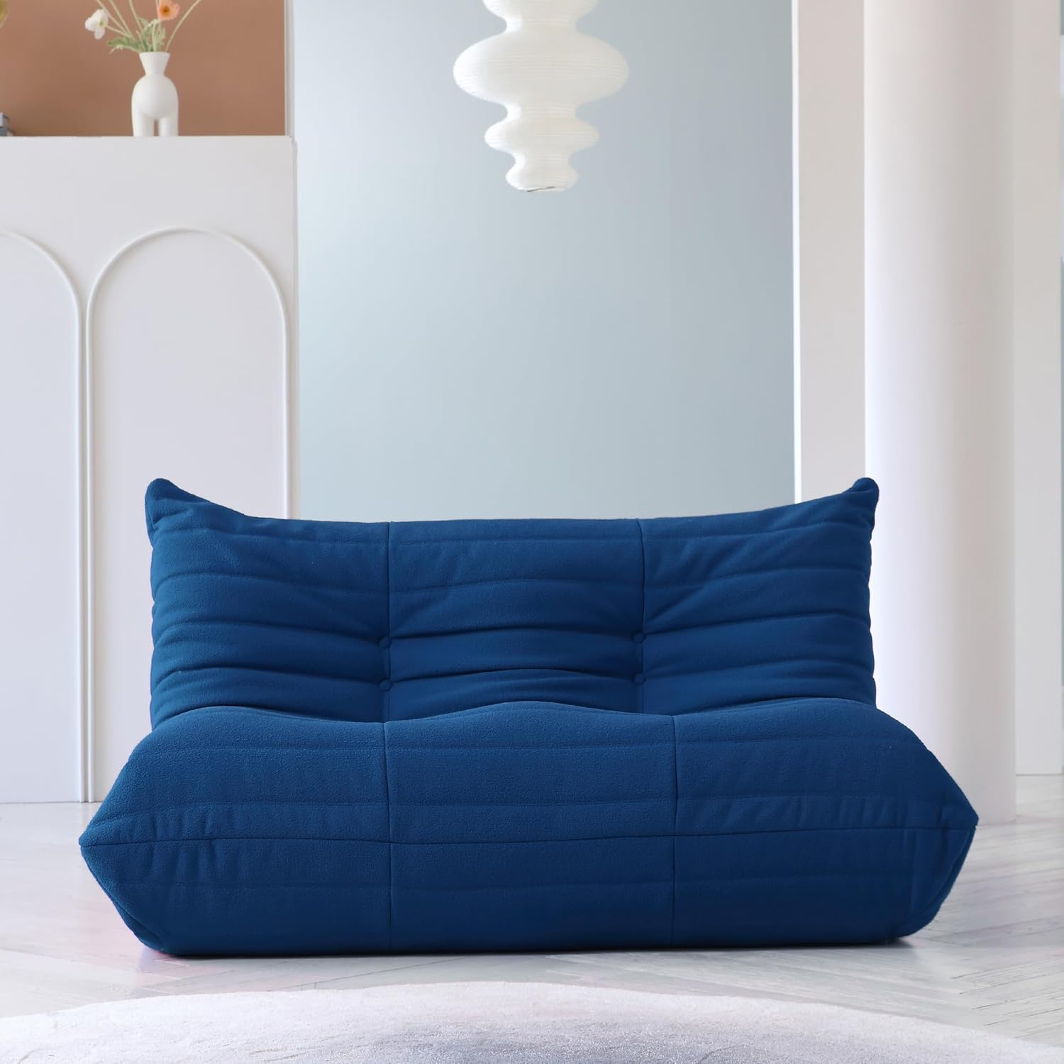 Muku Bouclé Chair - Blue - 2 Seater - Nuvé