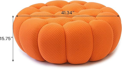 Nuvé® Mitsu Modular Bouclé Cloud Sofa - Orange - Ottoman - Nuvé