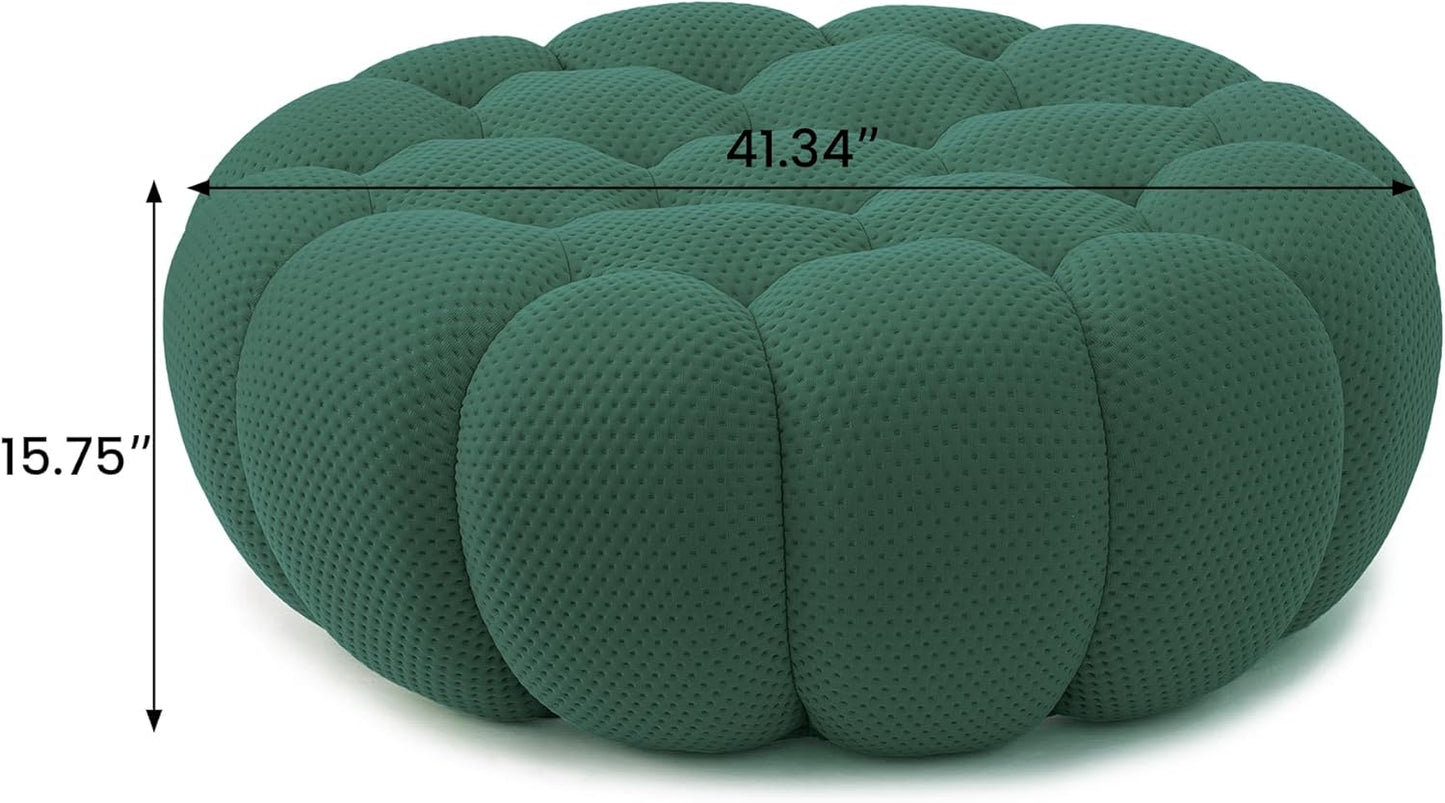 Nuvé® Mitsu Modular Bouclé Cloud Sofa - Dark Green - Ottoman - Nuvé