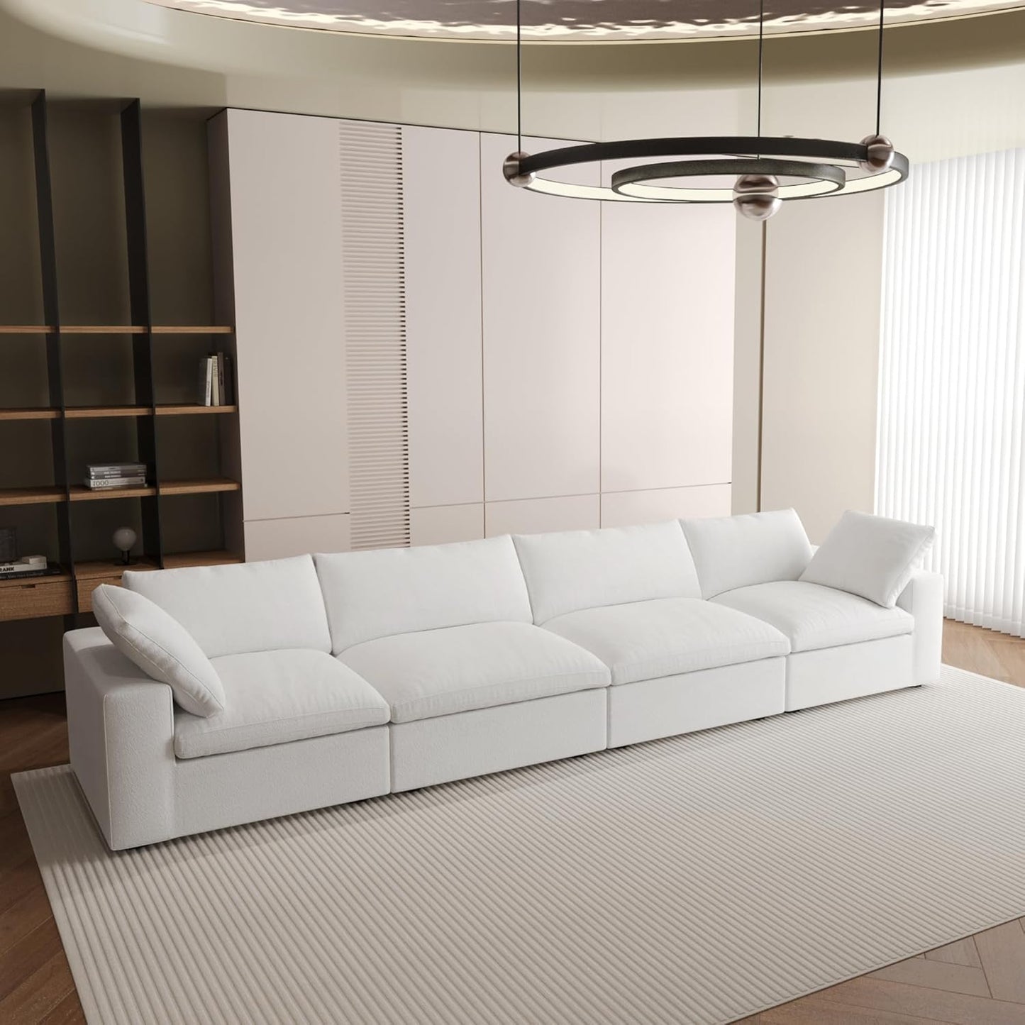 Nuvé® Solace Modular Bouclé Cloud Sofa - Snow White - 4-Seater Sofa - Nuvé
