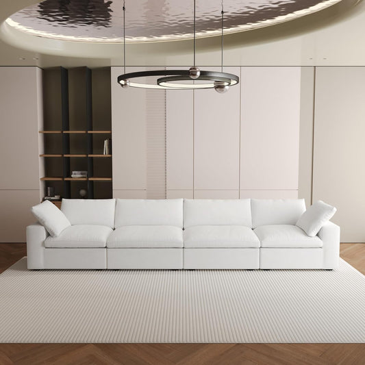 Nuvé® Solace Modular Bouclé Cloud Sofa - Snow White - 4-Seater Sofa - Nuvé