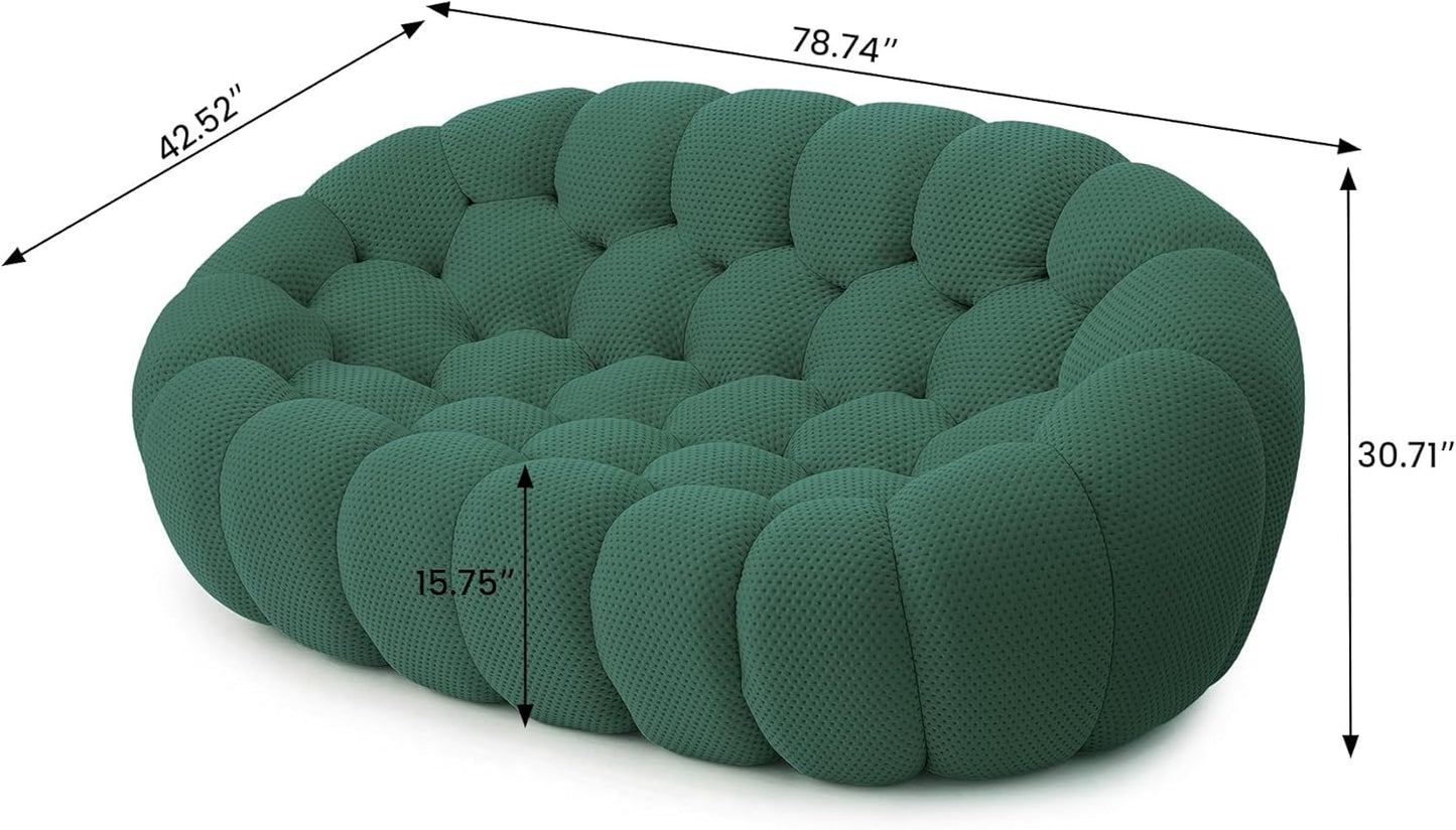 Nuvé® Mitsu Modular Bouclé Cloud Sofa - Dark Green - 2 Seater Sofa - Nuvé
