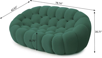Nuvé® Mitsu Modular Bouclé Cloud Sofa - Dark Green - 2 Seater Sofa - Nuvé