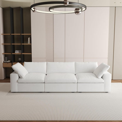 Nuvé® Solace Modular Bouclé Cloud Sofa - Snow White - 3-Seater Sofa - Nuvé