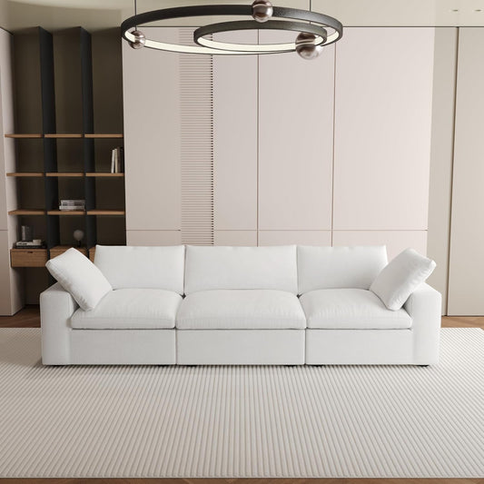 Nuvé® Solace Modular Bouclé Cloud Sofa - Snow White - 3-Seater Sofa - Nuvé