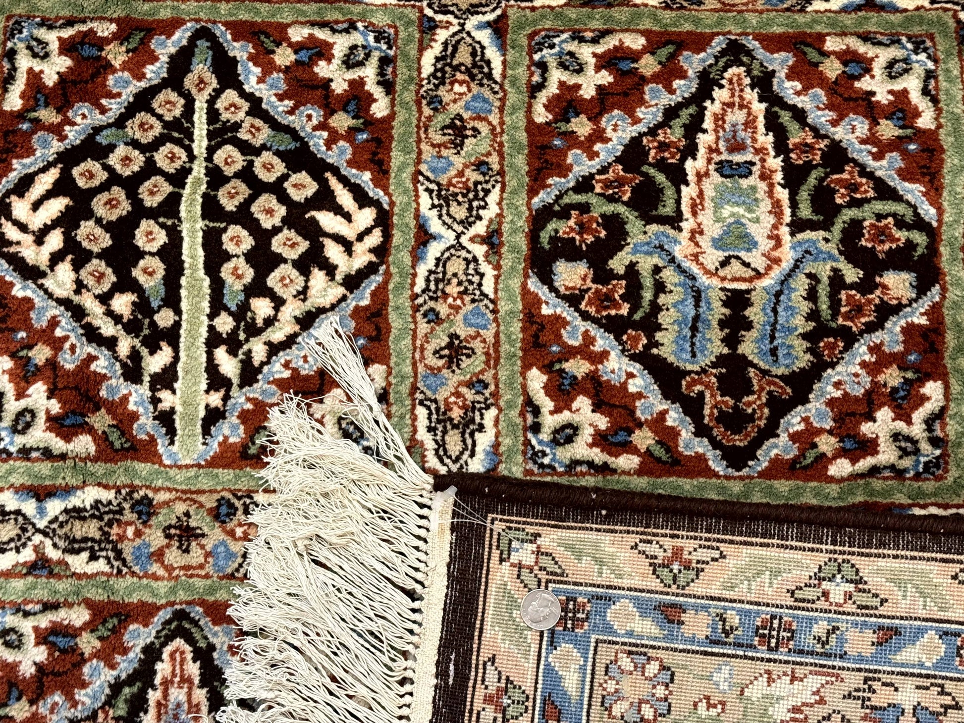 Sino Persian Rug 8x10, Panel Design, Brown, Multicolor, Wool, Cedar Trees - Nuvé